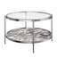 Table basse ronde en verre pour salon