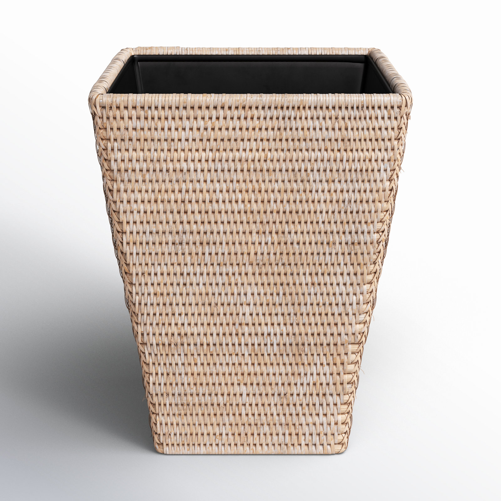 4gal Tapered Waste Basket, White Wash