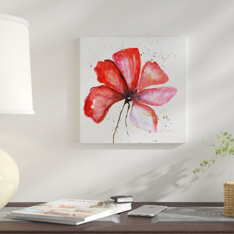«Bold Floral III», reproduction sur toile, H 18 po x l 18 po x P 1,5 po, Toile tendue, Pas de tapis
