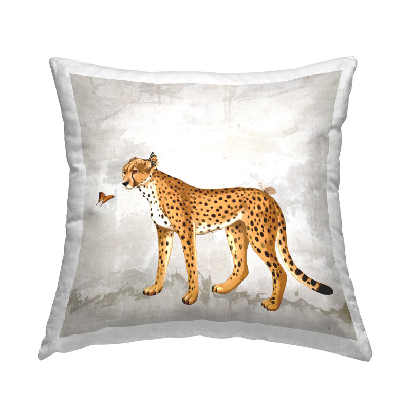 Conception de coussin décoratif guépard, amis des animaux, par Karen Smith