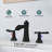 Waterfall 8 In. Widespread Double-Handle Bathroom Faucet Set 3-Holes Vanity Sink With Metal Drain-113062683
