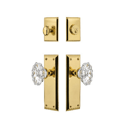 Ensemble d'entrée Nostalgic Warehouse New York avec bouton Chateau Crystal