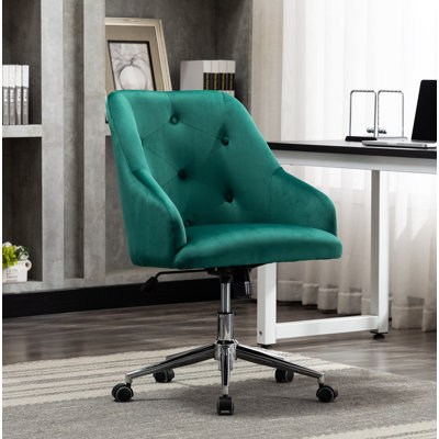 Chaise de travail en velours Lusero