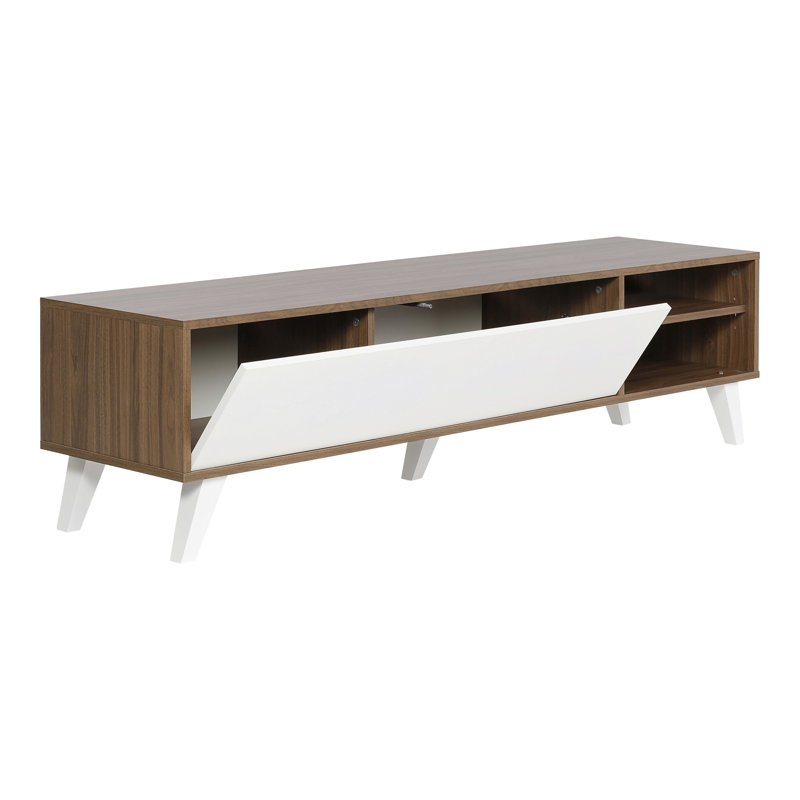 Alvarenga TV Stand for TVs up to 70", Walnut/White