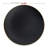 Black with Gold Rim Organic Round Disposable Plastic Dinnerware Value Set - 120 Sets