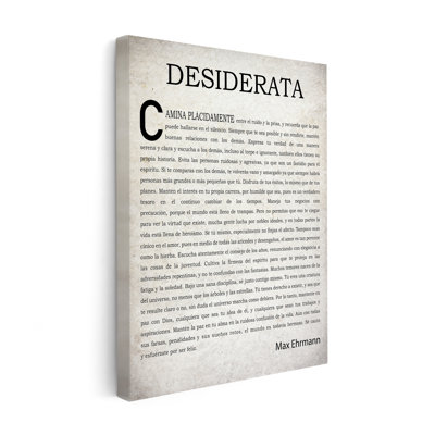 Max Ehrmann Desiderata
