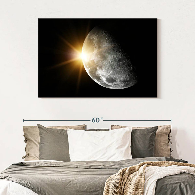 Oberle Sun Behind Moon, 32" H x 48" W