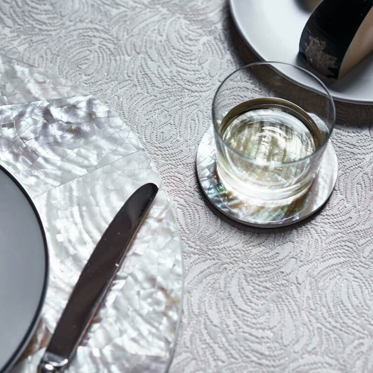 Von Gern Home Pearl Shell Geometric Round Placemat | Wayfair