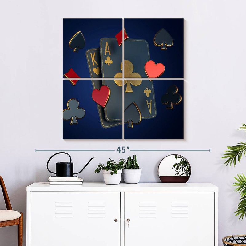 Senne Black King And Ace, 32" H x 32" W