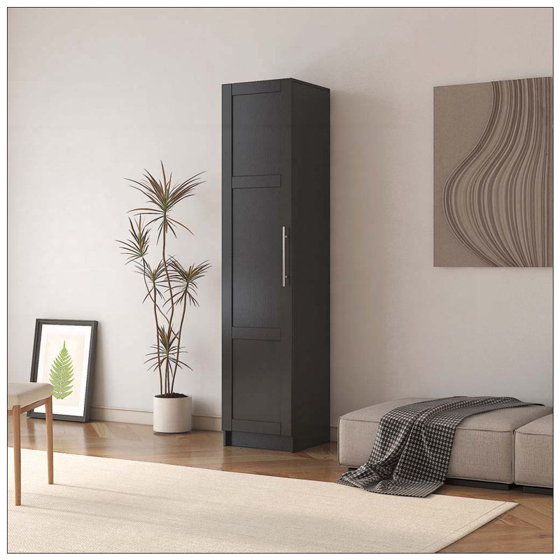 Armoire de rangement murale empilable noire