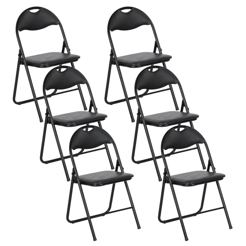 Padded Stackable Folding Chair Set of 6