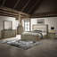 Lit plateforme rustique en bois, format queen