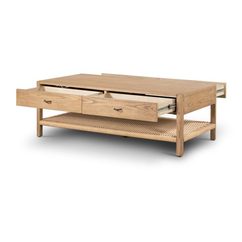 Zuma Solid Wood Coffee Table, Dune Ash Veneer