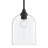 Ilia 1-Light Matte Black Pendant with Clear Glass Shade-127419981