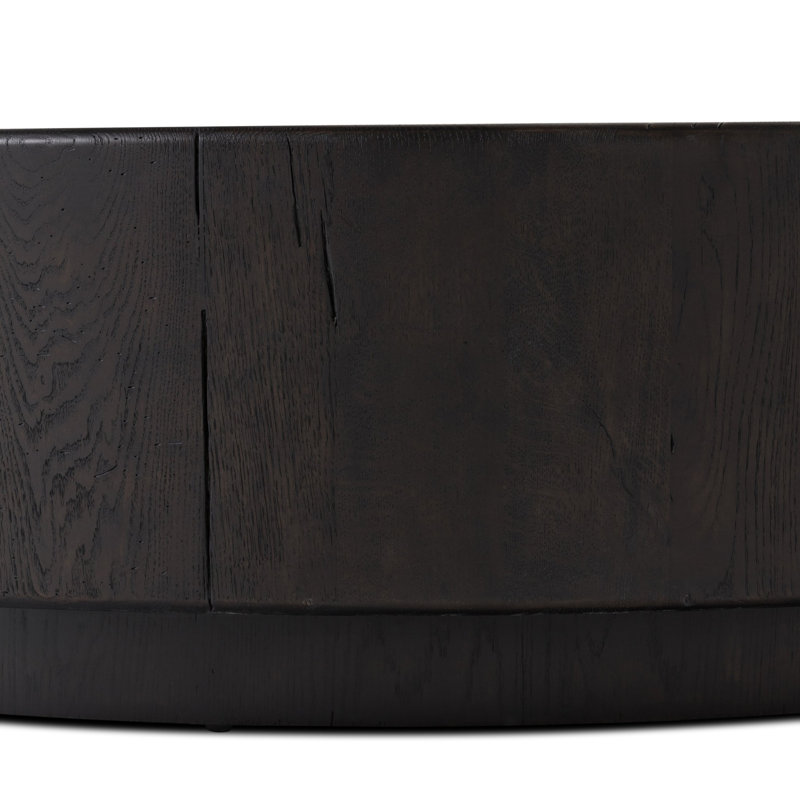 Renan Round Single Coffee Table by Ronald Sasson and Thomas Bina, Black