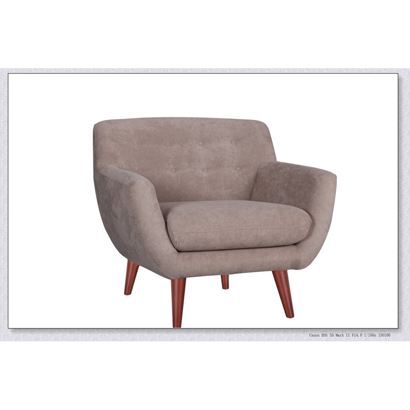 Chaise BRENNA, Mélange de polyester brun clair