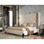 King Tufted Upholstered Low Profile Standard Bed