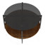 Table basse moderne à double couche ronde en or avec verre trempé, rangement et éléments décoratifs, diamètre de 32,28 pouces-129673127