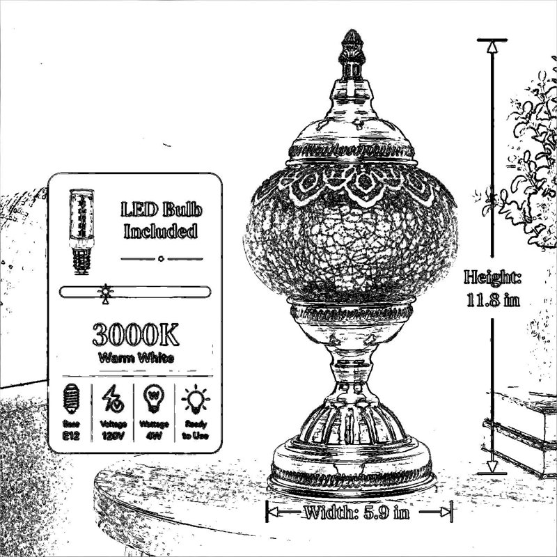 Lampe de table Turkish Turkish