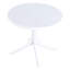 2 chaises longues toutes saisons modernes pales et table ronde en PP blanche de 36 pouces, support lombaire, table à assemblage rapide avec chaises, confort ergonomique, simple