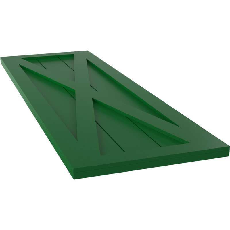 Volets à fixation fixe en PVC True Fit, 15", 37", Vert viridien