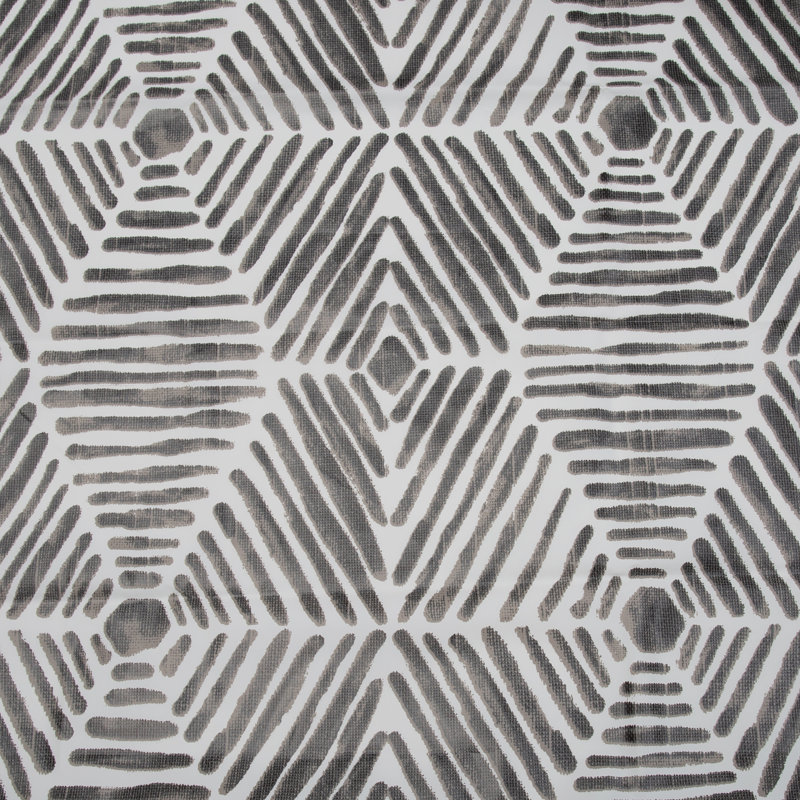 Charleigh Vinyl Geometric Shower Curtain