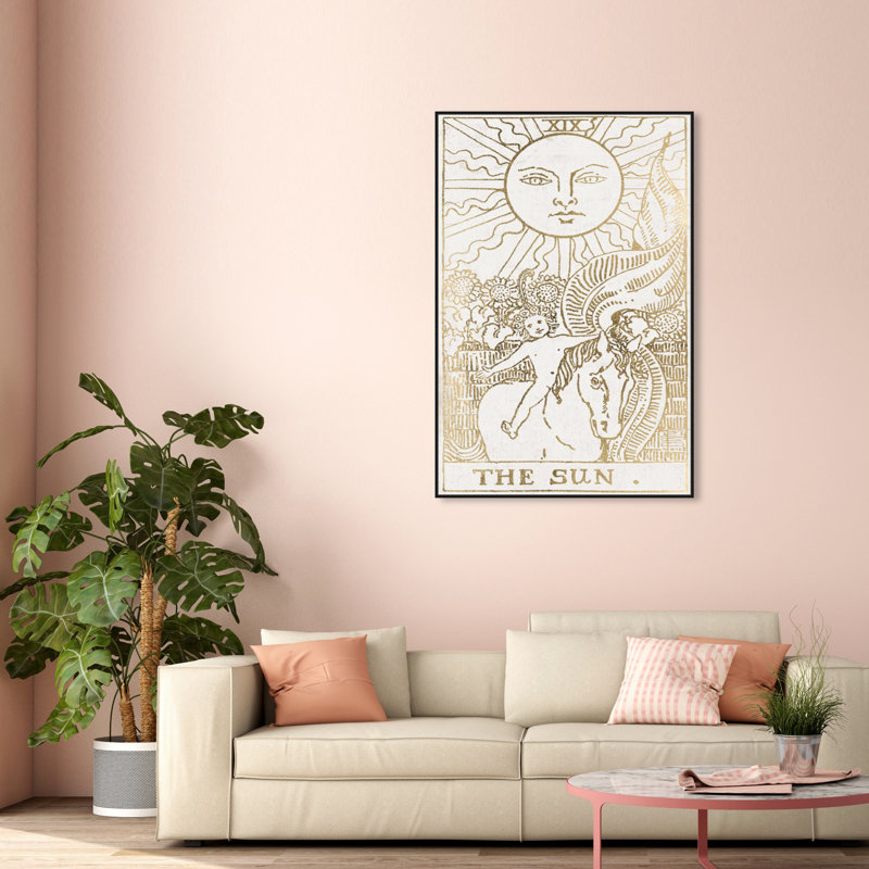 " The Sun Tarot Luxe ", Black Framed, 54" H x 36" W