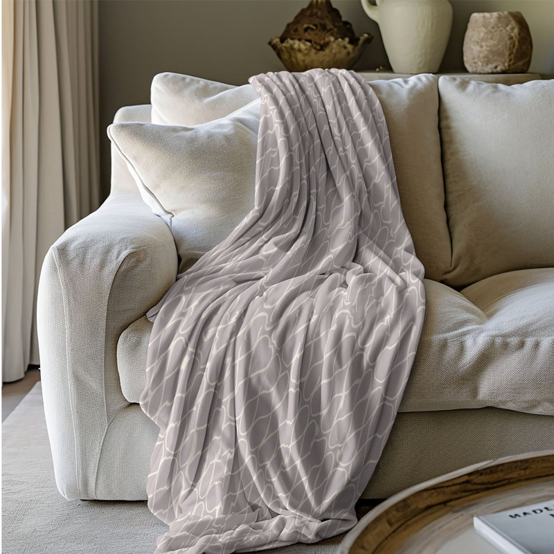 Mauve 1 pièce - Couverture Sherpa Premium, Lit simple