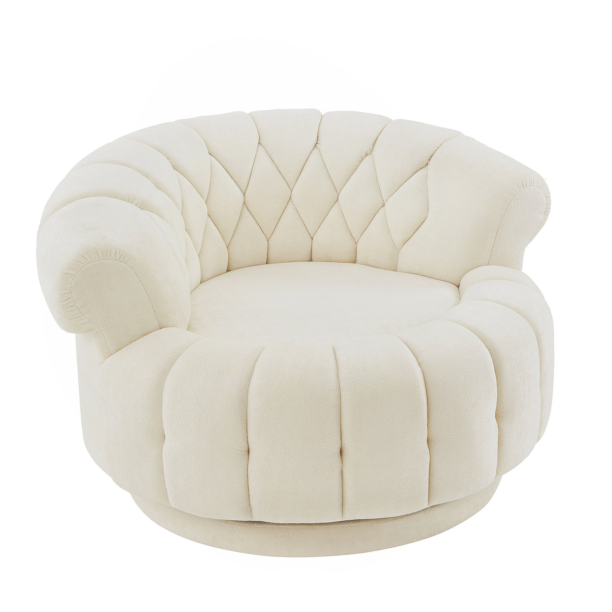 Latitude Run® Swivel Accent Chair 360°Swivel Chair Sofa Barrel Swivel ...