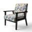 Chaise d'appoint florale Cobalt-6885409