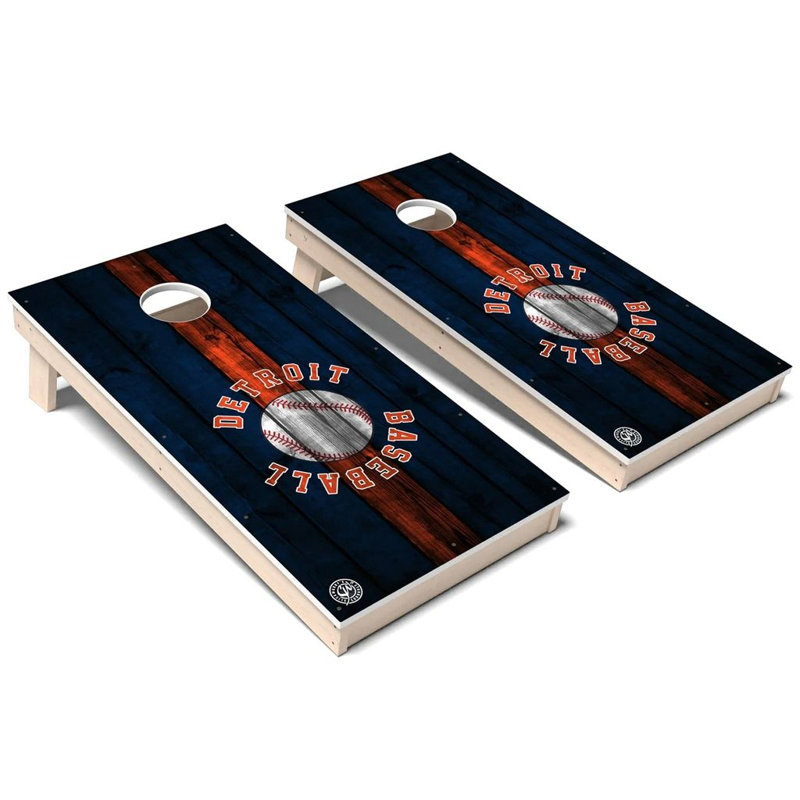 Ensemble de cornhole en composite toutes saisons Detroit Baseball, Ajouter un étui de transport