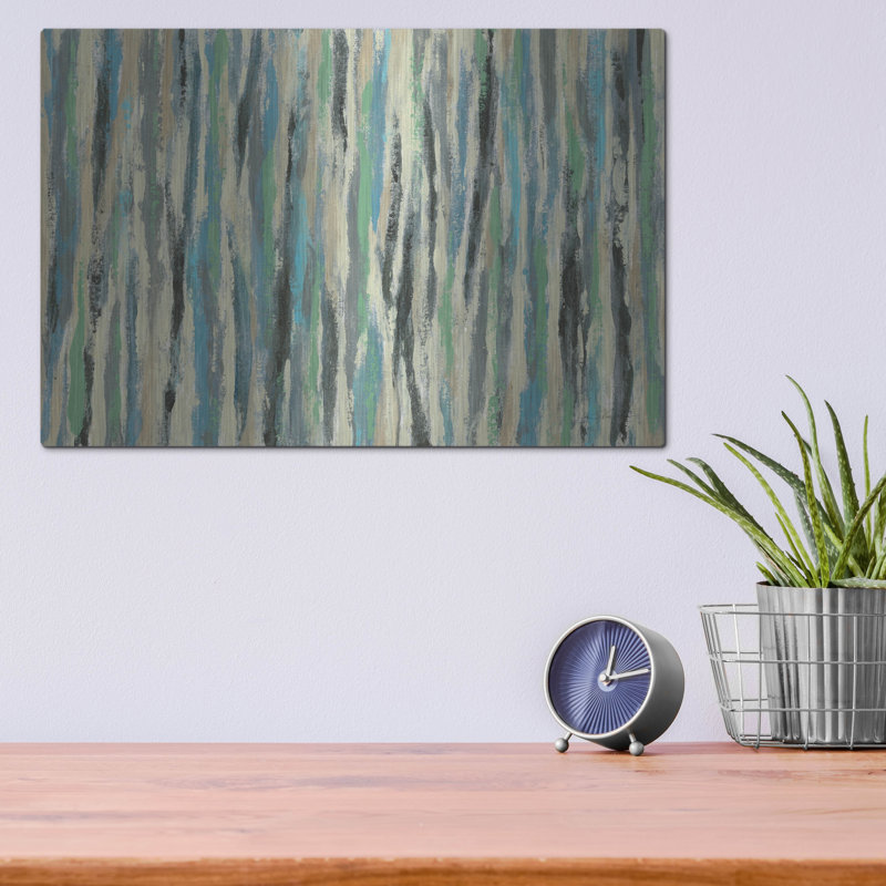 Art mural en métal «Stream» par Silvia Vassileva, H 12 po x l 16 po