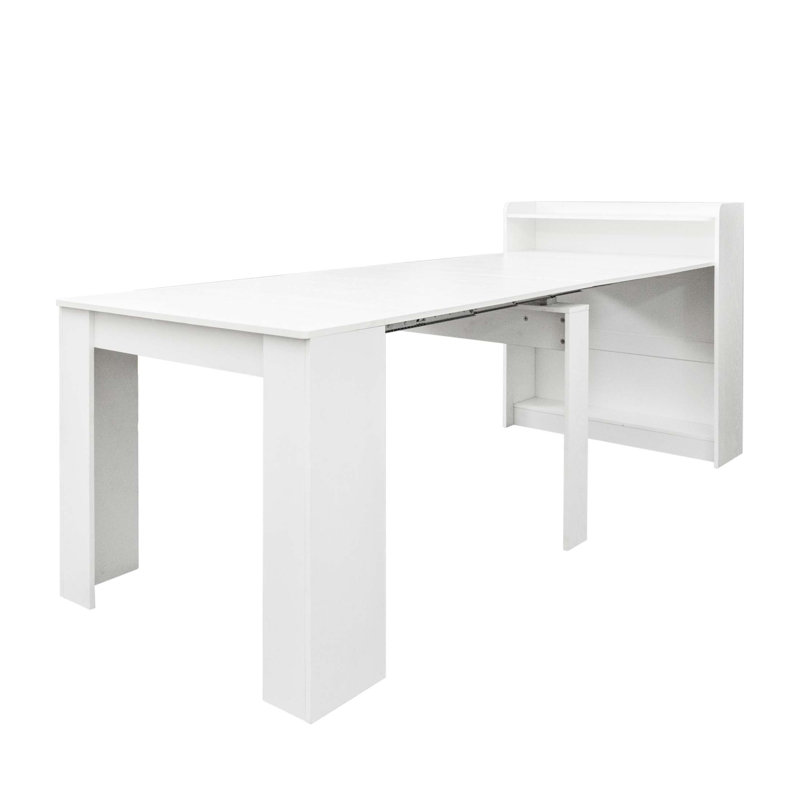 Table de salle à manger moderne extensible avec rangement, parfaite pour les petits espaces et polyvalente dans n'importe quelle pièce