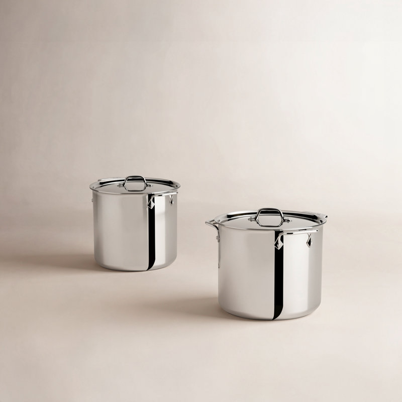 All-Clad D3™ Compact Stainless Steel Stock Pot with Lid, 12 qt.