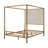 Upholstered Canopy Bed Metal 4-Poster Bed-252149711-252149709