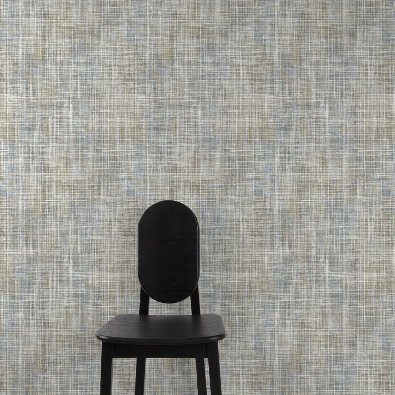 Structured Walls Collection Brushed Texture Wallpaper Roll, Blue
