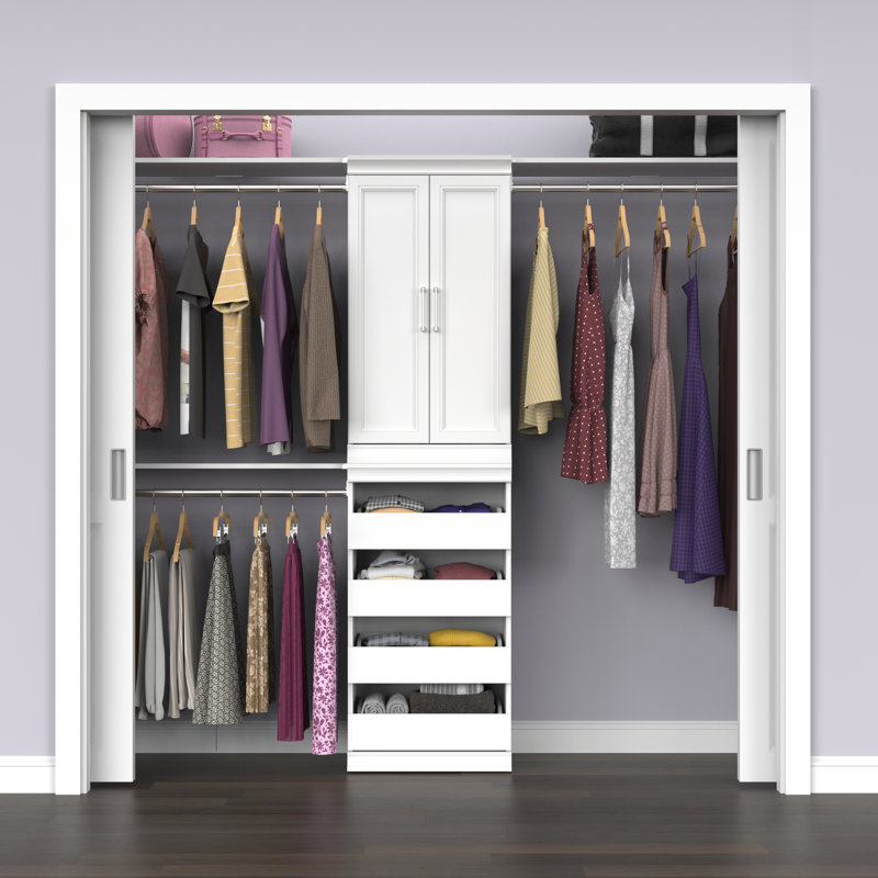 Modular Storage 21.38" W 4-Drawer Unit, White