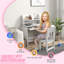 Ensemble de bureau et de chaise pour enfants avec rangement et bureau pour enfants de 5 à 8 ans Qaba