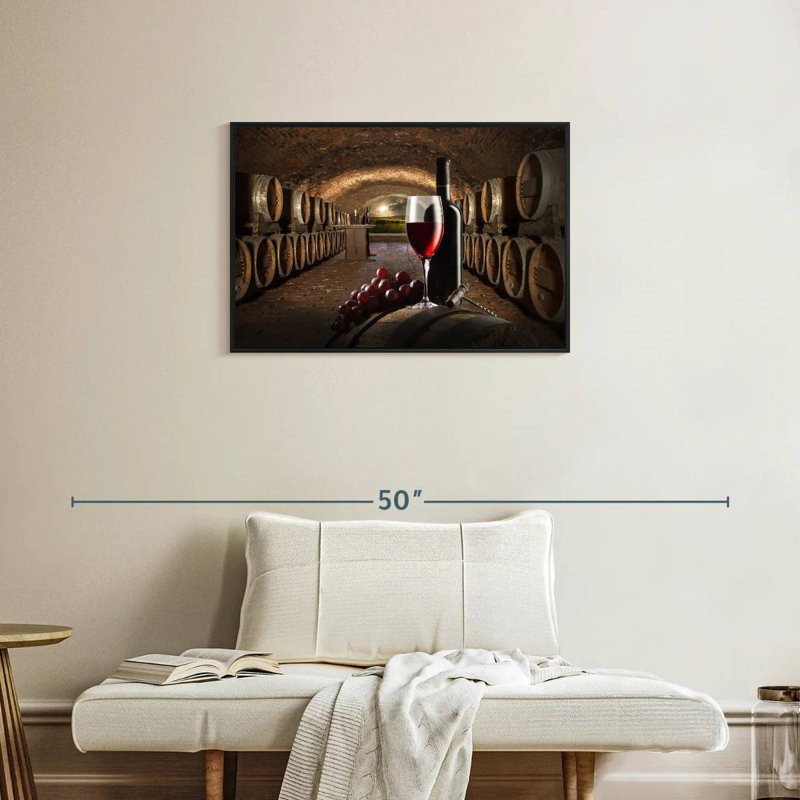 Winery, Cadre flottant noir, 31 po x 21 po
