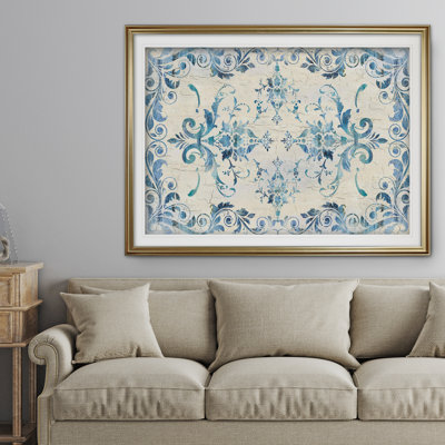 « border damassé », peinture sur toile