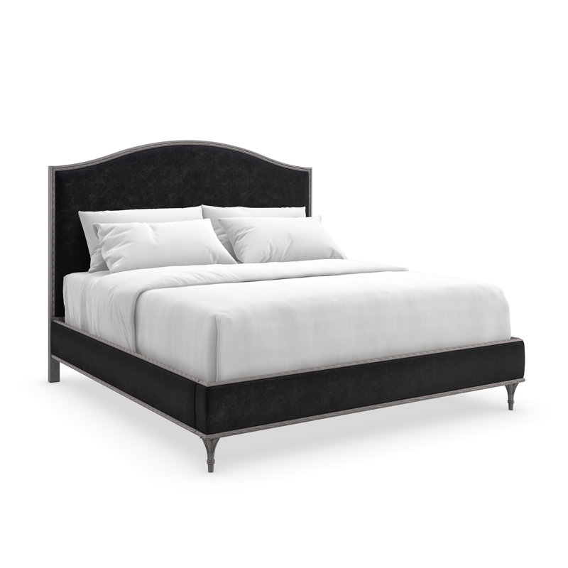 Fontainebleau Upholstered Bed, Black, Queen