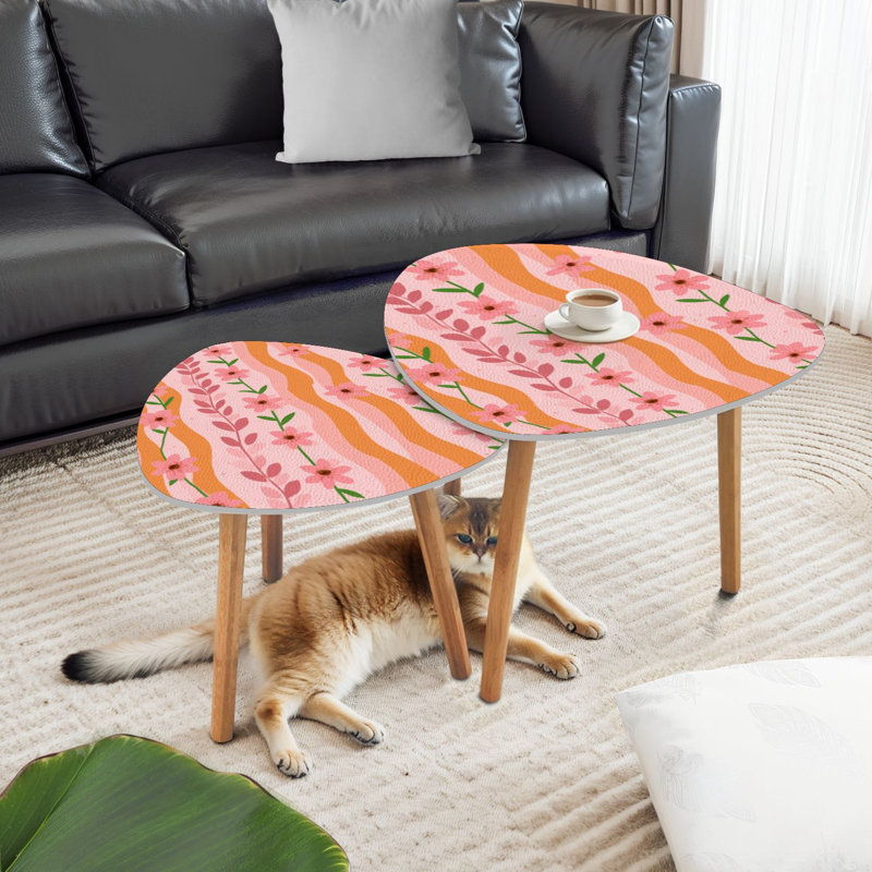 Ensemble de 2 tables basses gigognes Triangle
