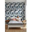Papier peint abstrait moderne bleu abstrait en marbre-51949840
