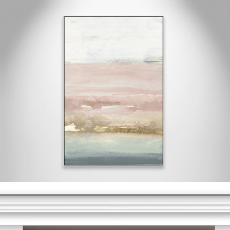 Cotton Cany Horizon Cotton Candy Horizon - reproduction d'art, H 61,5 po x l 41,5 po x P 2 po, Toile avec cadre blanc