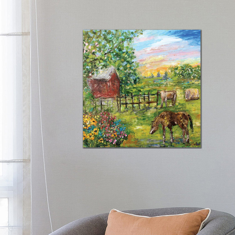A Day On The Farm by Karen Tarlton - Wrapped Canvas Gallery-Wrapped Canvas Giclée, 66.04 cm H x 66.04 cm W x 1.91 cm D