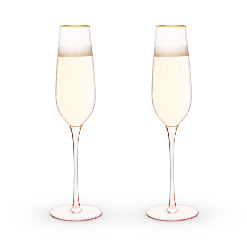 Rose Crystal Champagne Flute