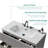 Integrated White Ceramic Basin, Drain Assembly NOT Included