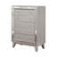 Ensemble de chambre à coucher 5 pièces Tinya en gris et mercure métallique-401933340