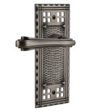 Craftsman Plate Privacy (Bed & Bath) with Fleur Lever