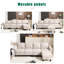 Chaise modulaire beige moderne - 4 avec espace de rangement-1753051343